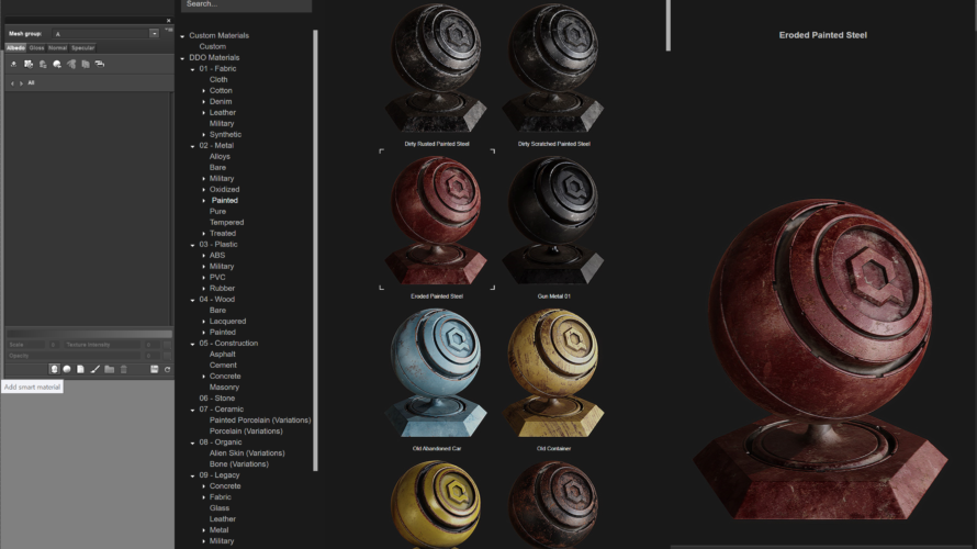 LightwaveからカラーIDを出力してQuixel Ddoでテクスチャを作る(その2:Ddoでテクスチャ作成→Lightwaveでオブジェクトに反映)
